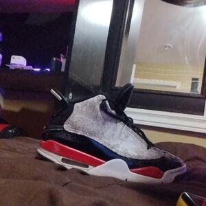 Jordan Kids Black and Red Sneakers